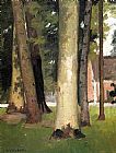 Gustave Caillebotte Paintings - Yerres, Through the Grove, the Ornamental Farm by Gustave Caillebotte
